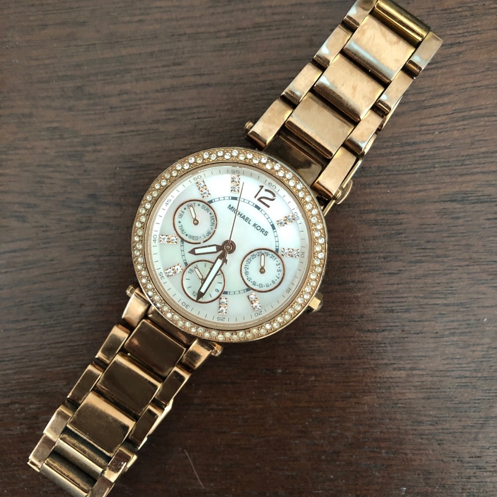 Rose gold Michael Kors watch